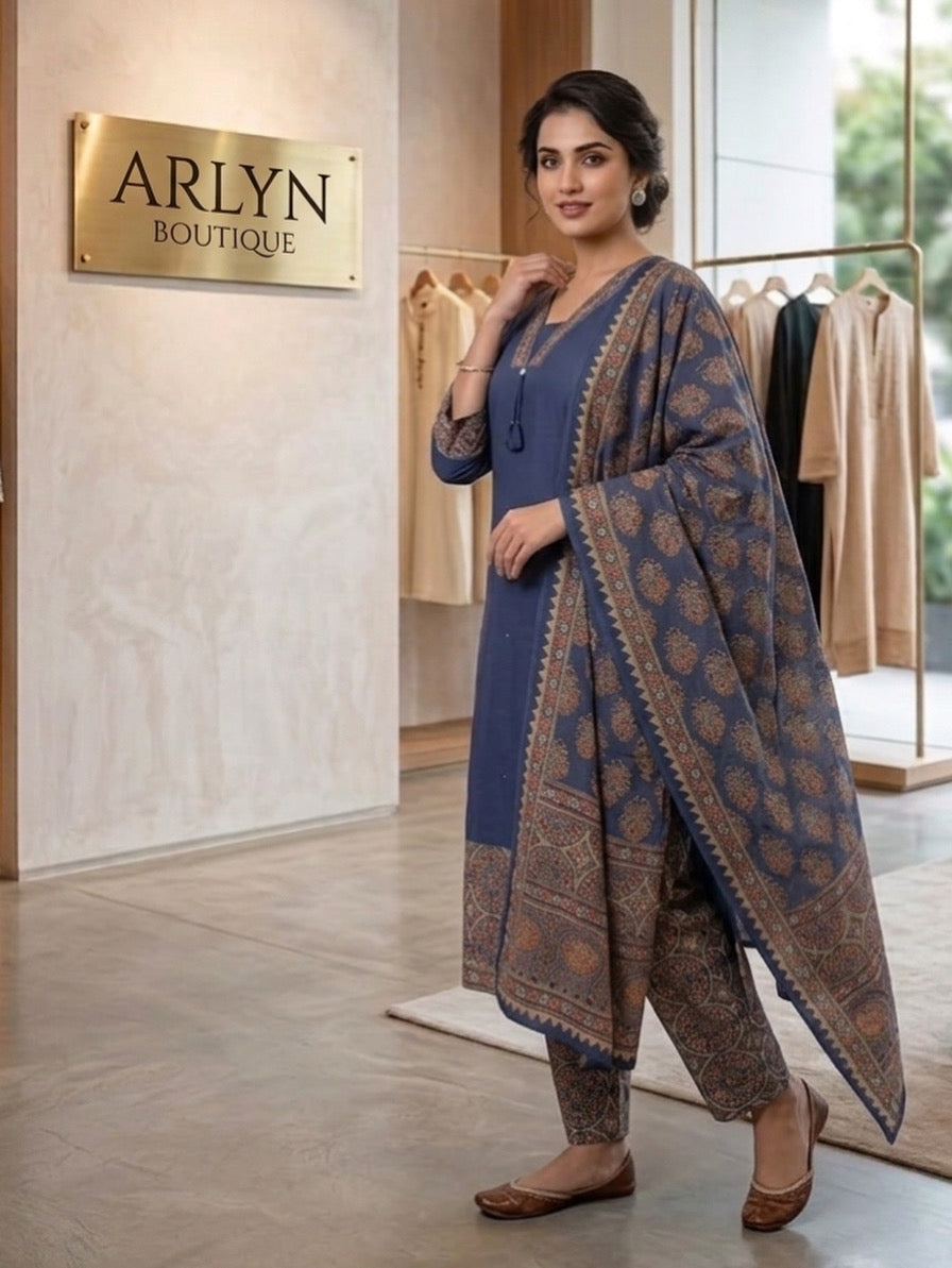 Ajarkh design salwar suit