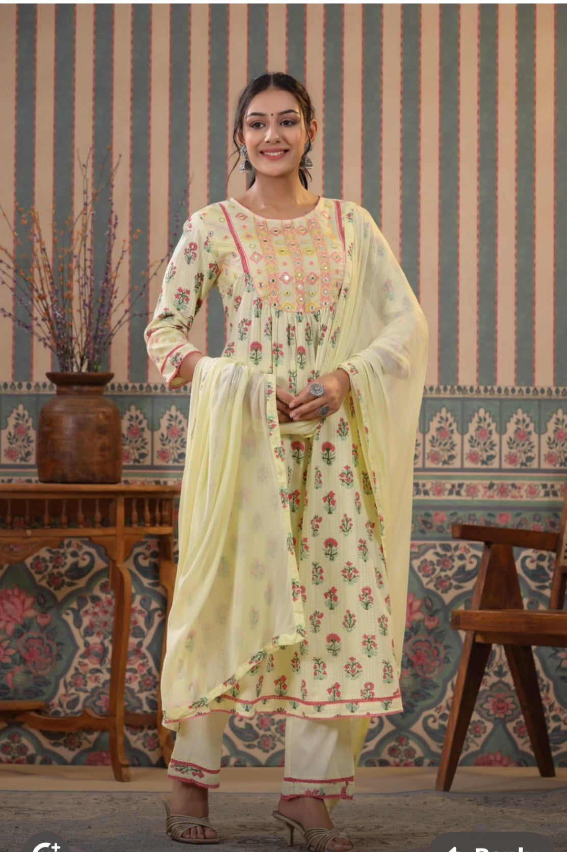 Yellow Embroidered Kurta Set