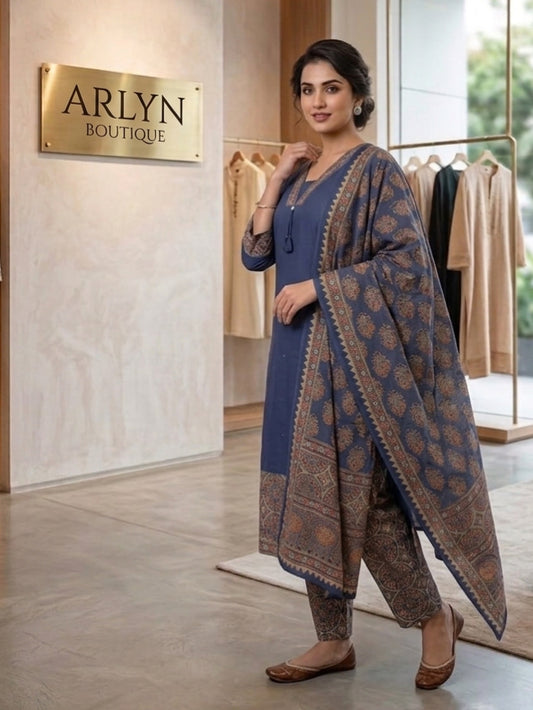 Ajarkh design salwar suit
