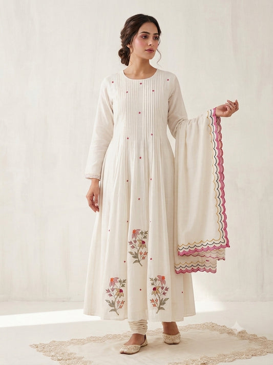 Varna 02- Cream Anarkali suit