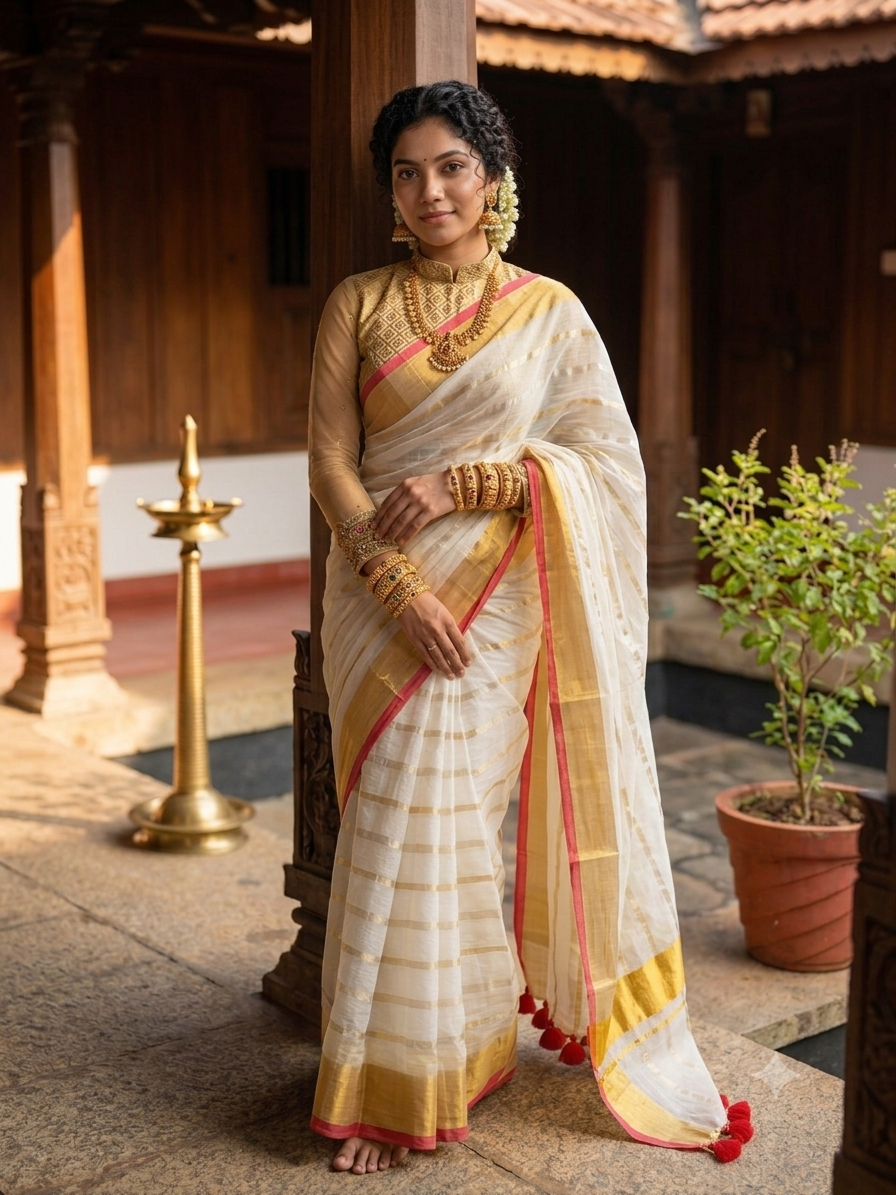 Onam edits - 2 mul cotton saree