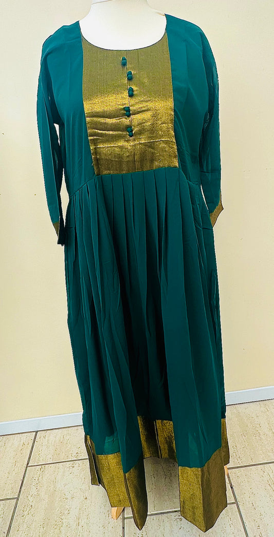 Green Georgette Anarkali Kurta
