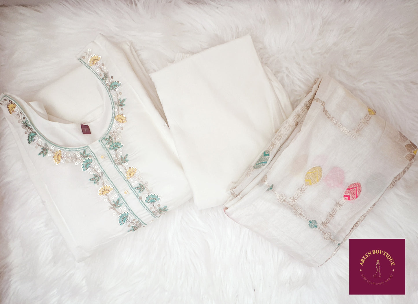 Off white salwar suit