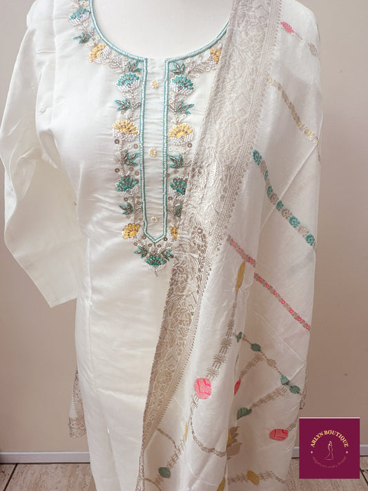 Off white salwar suit
