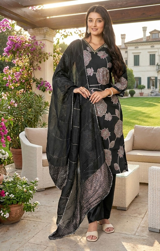 Black /Midnight Noir Straight Suit